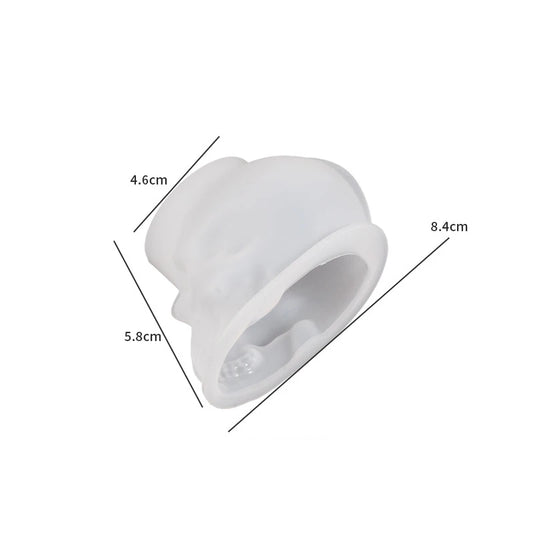 Skeleton Head Ornament Silicone Mold – DIY Epoxy Resin Mold for Candle, Keychain & Halloween Crafts