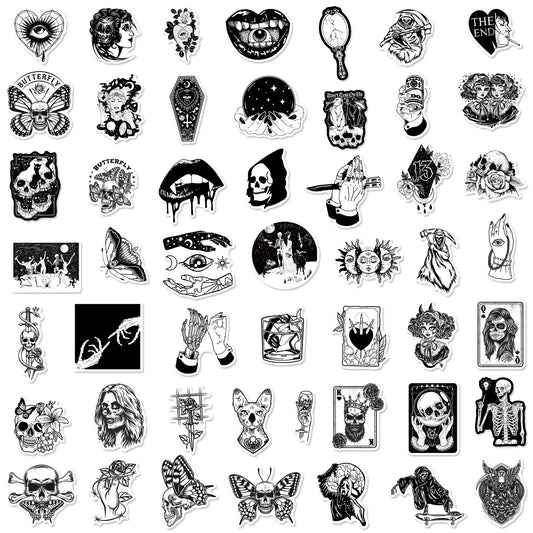 50PCS Gothic Stickers – Waterproof & Colorproof Aesthetic Decals