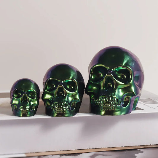 Skeleton Head Ornament Silicone Mold – DIY Epoxy Resin Mold for Candle, Keychain & Halloween Crafts