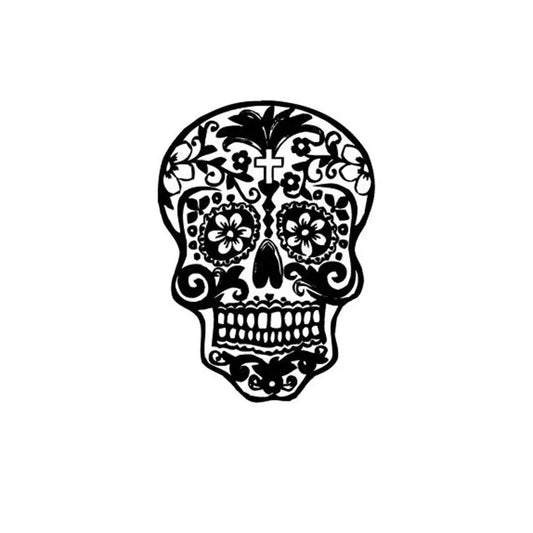Skull Wall Sticker – Punk Rock Creative Personality Removable Vinyl Wall Art Stickers, Sugar Skull Decals H007
