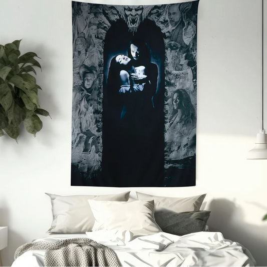 Dracula 1992 Horror Vampire Anime Tapestry – Gothic Wall Hanging for Dorm & Home Decor
