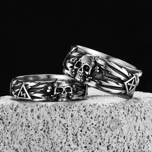 Domineering Skull Devil Ring – Stainless Steel Punk Rock Gothic Jewelry for Men & Women