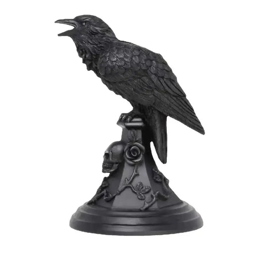 Multipurpose Resin Halloween Gothic Candle Holder – Black Crow & Owl Design for Home Decor