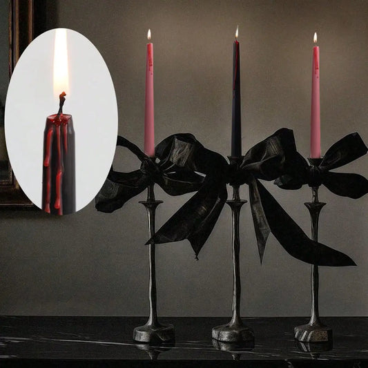 4-Pack Vampire Tears Taper Candles – 9.84" Blood Drip Horror Candle Set for Halloween & Gothic Home Decor