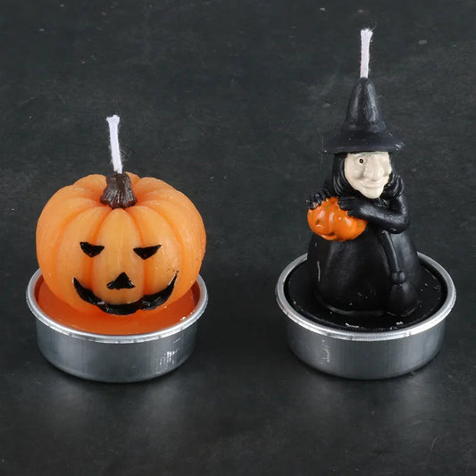 Holiday & Halloween Candle Set – Christmas Ghost Festival, Pumpkin & Funny Plastic Art Candles