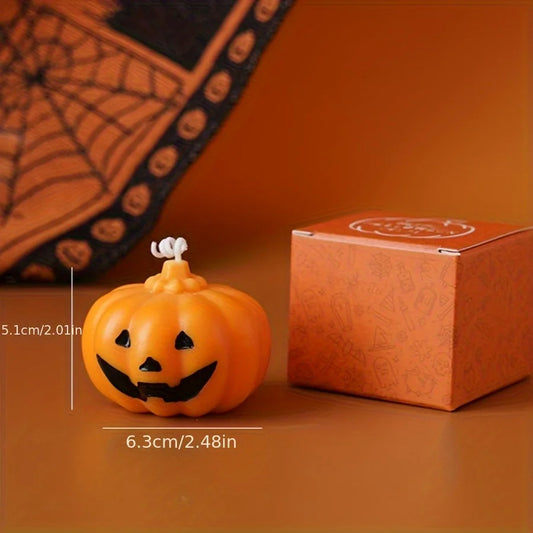 Halloween Pumpkin Skull Scented Candle – Party Decoration & Holiday Gift Ornament