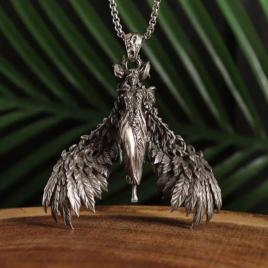 Gothic Evil Angel & Devil Pendant Necklace – Punk Style Jewelry for Men & Women