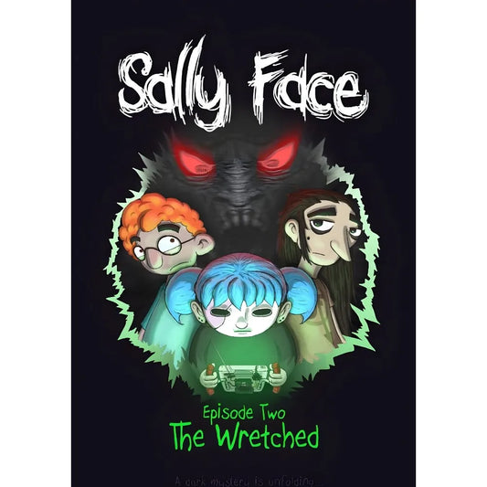 Game S-Sally Face Horror Poster – Cool Waterproof Sticky Wall Art for Home & Bar Decor