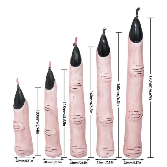 Halloween Finger Candles – Horror Witch Finger Gothic Palm Wax Lamps