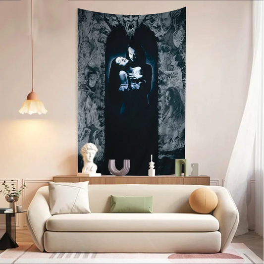 Dracula 1992 Horror Vampire Anime Tapestry – Gothic Wall Hanging for Dorm & Home Decor