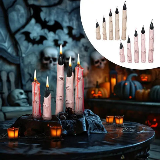 Halloween Finger Candles – Horror Witch Finger Gothic Palm Wax Lamps