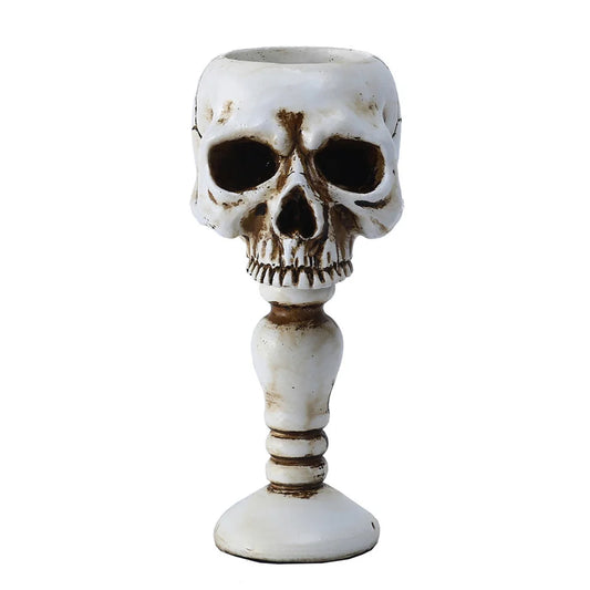 Halloween Decorations Skeleton Pillar Candle Holder