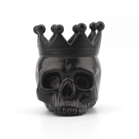 3D Crown Skull Candle Holder Resin Skull Candlestick Halloween Decoration Skeleton Candle Base Home Halloween Decor Supplies