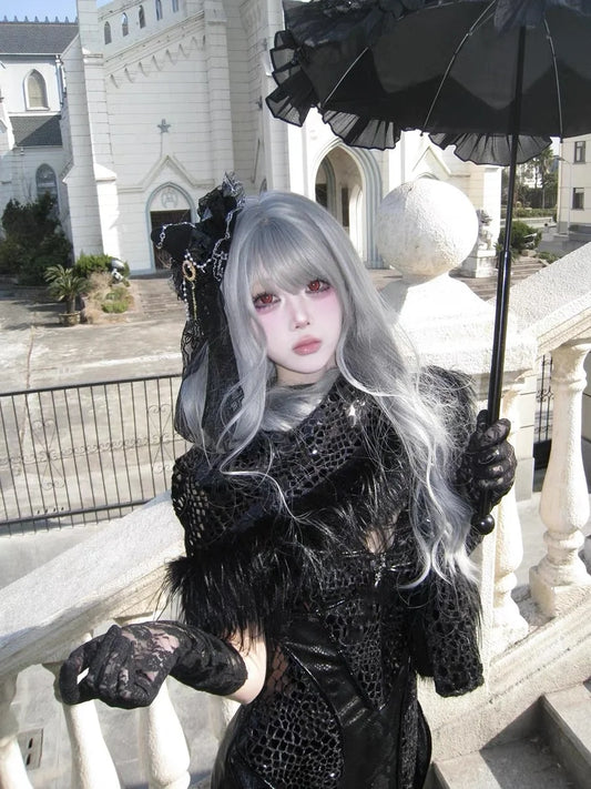 Handmade Lolita Gothic Flat Hat – Dark Punk Halloween Magic Girl Top Hat for Women