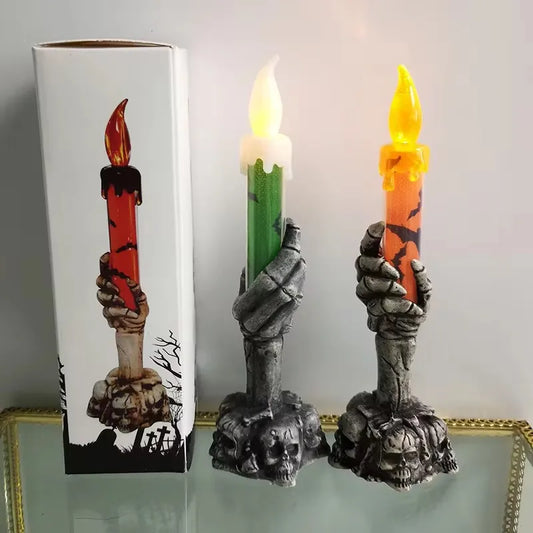 Halloween Skeletons & Ghost Party Candles – Pumpkin-Themed Happy Halloween Decorations