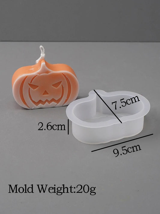 Halloween Pumpkin & Ghost Silicone Candle Mold – DIY Soap, Resin, Plaster Craft Mould