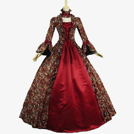 Renaissance 18th Century Baroque Rococo Dress – Victorian Masquerade Gown for Historical Theater, Halloween & Christmas