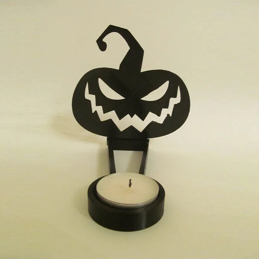 Halloween Projection Shadow Candlestick – Gothic Horror Atmosphere Candle Holder