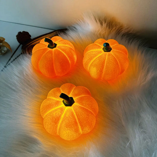 Halloween Pumpkin Nightlight – Soft Glow Atmosphere Lamp for Bedroom & Dorm