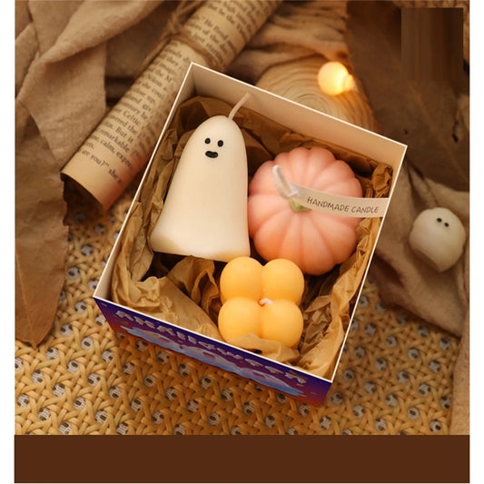 Halloween Ghost & Pumpkin Aromatherapy Candle Set – Cute Décor & Gift Idea