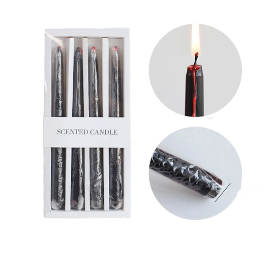 4-Pack Vampire Tears Taper Candles – 9.84" Blood Drip Horror Candle Set for Halloween & Gothic Home Decor