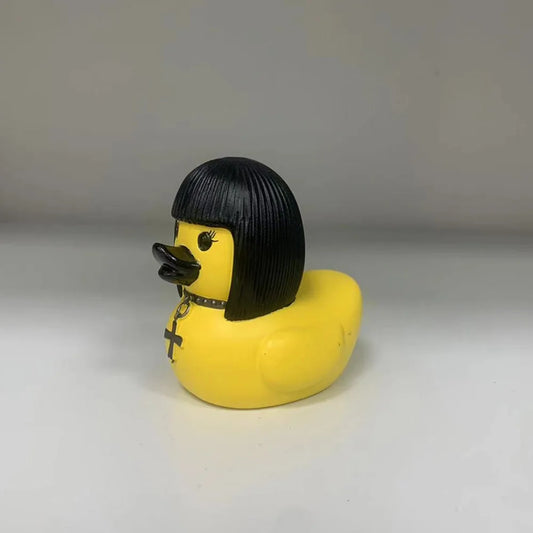 Gothic Punk Duck – Novelty Halloween Duck Figurine with 1980s Dark Aesthetic