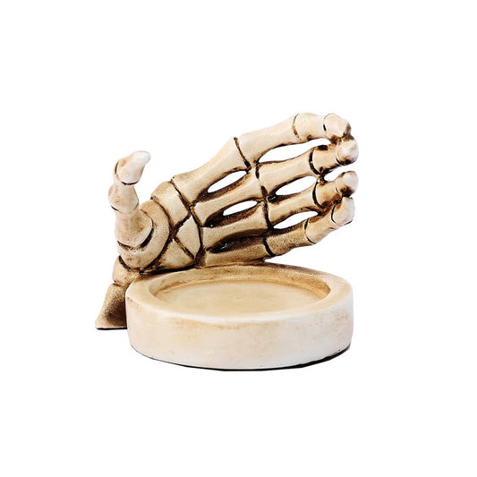 Mystery Resin Art Skeleton Hand Candlestick – Handmade Gothic Candle Holder for Halloween & Home Decor