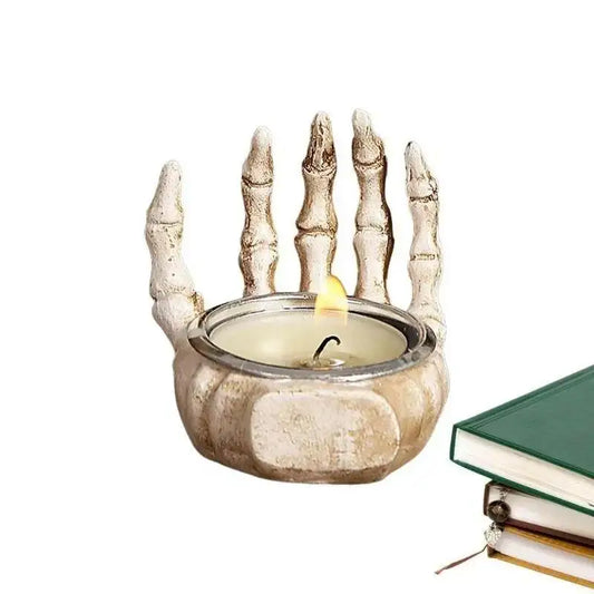 Halloween Candle Holder Skull Candlestick Ornaments Resin Skull Halloween Decoration Gifts Candle Holders Decor Home Decoration