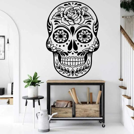 Halloween Skull Horror Vinyl Wall Stickers – Home, Living Room, Bedroom, Doors & Windows Decoration, Tattoo Shop Wall Art Murals KL2