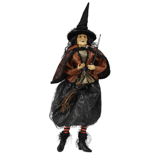 High Quality Haunted House Witch Ornaments – Halloween Tree Top Star & Witch Doll Decor