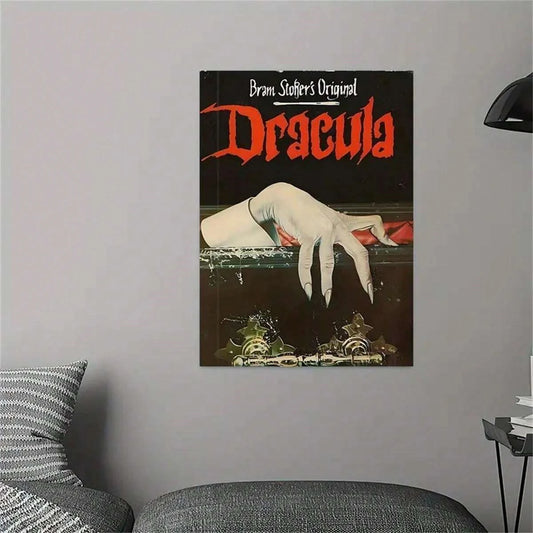 Modern Horror "Vampire Hand" Canvas Prints – Gothic Dramatic Wall Art Poster for Home & Halloween Decor